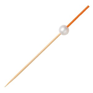 竹串 ホワイトパール串 橙 9cm 100本入 18251B 萬洋
