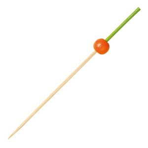 竹串 綾珠かんざし串 100本入 9cm 橙 18258E 萬洋