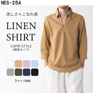衬衫 新商品 2025年 翻新 7分袖 春夏