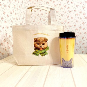 トートバッグ　ねこ「とことこサーカストートバッグ Sサイズ」