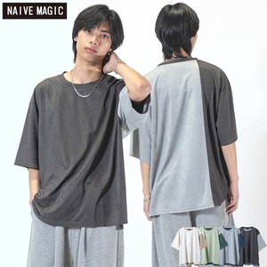 【25SS新作】カットスエード 切替 半袖T-shirt