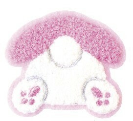 サンリオキャラクターズモコモコ刺繍ステッカー　おしり／マイメロディ