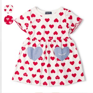 Kids' Casual Dress Waist Pocket Short Sleeve Dress 100% Cotton