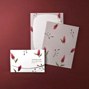 花たちのミニレター〔ストロベリーキャンドル〕〜 Red Flowers 〜
