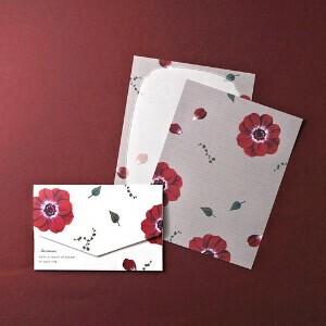 花たちのミニレター〔アネモネ〕〜 Red Flowers 〜