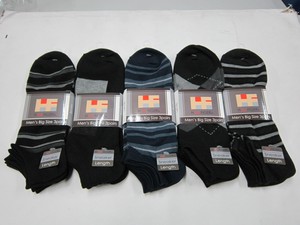 紳士綿混柄ショート丈ソックス3足組