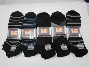 紳士綿混柄ショート丈ソックス3足組