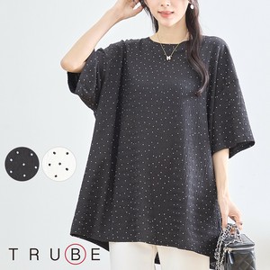 【2025新作】【L〜LL】ナチュラルドットリラックスチュニック(N12-525)(7号店）FM7