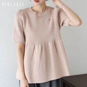 Sweater/Knitwear Short Sleeve Peplum Ribbed Knit [2025 NEW]