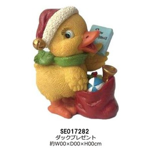 【10月上旬入荷予定】ビンテージ　アニマルデコレーション　ダックプレゼント