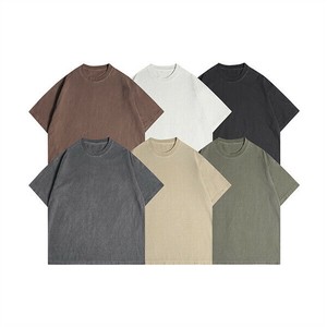 P21249  ラウンドネック Tシャツ  トッブス メンズ  男 2025春夏新作 半袖 韓国風 無地
