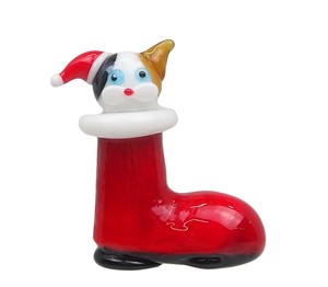 【9月下旬入荷予定】ガラスクリスマス　ブーツキャット