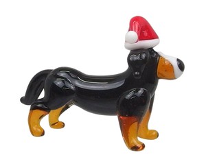 【9月下旬入荷予定】ガラスクリスマス　ブラックドッグ