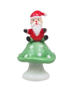 【9月下旬入荷予定】ガラスクリスマス　マッシュルールサンタ