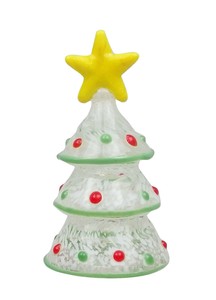 【9月下旬入荷予定】ガラスクリスマス　イエロースター　グリーンリムツリー
