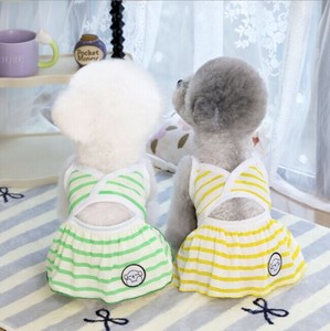 服 犬猫用 春夏 ストライプ ワンピース ペット用品 BQ7313
