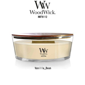 WoodWick(ウッドウィック)アロマキャンドル【ブランド箱無】ハースウィック バニラビーン NW76112