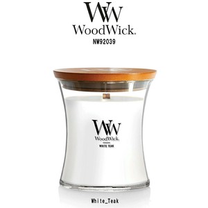 WoodWick(ウッドウィック)アロマキャンドル 【ブランド箱無】アワーグラス ホワイトチーク NW92039