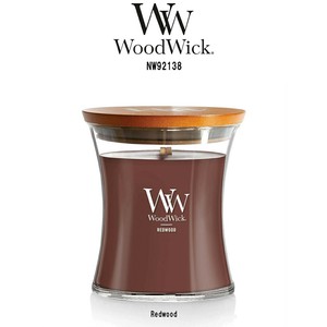 WoodWick(ウッドウィック)アロマキャンドル 【ブランド箱無】 アワーグラス ジャーM レッドウッド NW92138