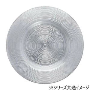福井クラフト　28cmトライタンリムプレート　銀パール 90052880