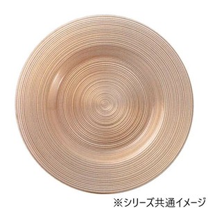 福井クラフト　23cmトライタンリムプレート　金パール 40390114