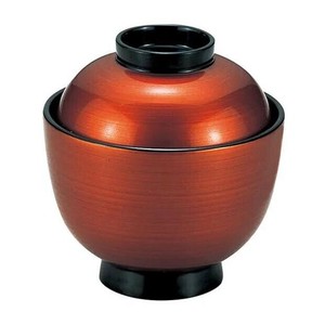 (食洗機対応)一口小吸椀　茶金刷毛目つば黒(内黒)　70000060