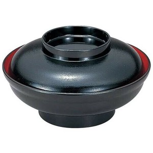 福井クラフト　5.5寸大輪丼浅型黒はじき刷毛目 32000100
