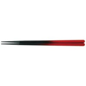 福井クラフト　PBT22.0cm六角木目箸　朱黒ぼかし 80601200