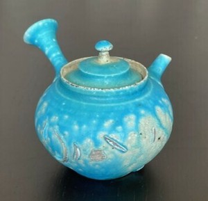 【現品限り】陶芸家　山田 想　作　青急須248（共箱付）