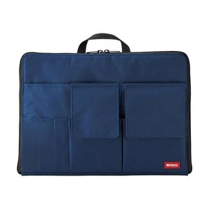 LIHIT LAB.(リヒトラブ)　Designed for arrangement　バッグインバッグ　ワイドタイプ　A4　藍　A-7559-11