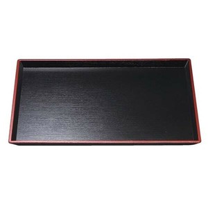 耐熱清流長手木目盆 黒天朱SL(ノンスリップ加工) 尺4 50305860