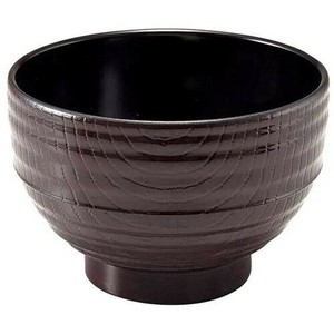 福井クラフト　耐熱10.0スタック木目汁椀 新溜内黒 30000670