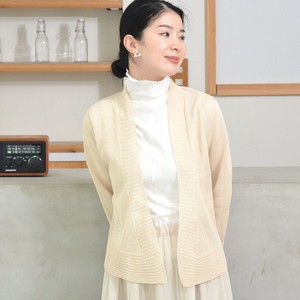【2025年5月売れ筋商品】【日本製】和紙ショート丈8分袖ニットカーディガン（B25-155C）