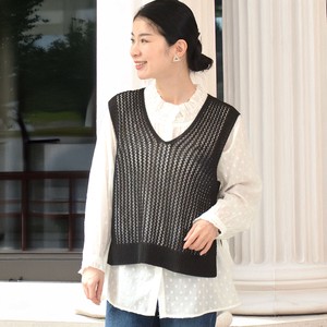 【2025年5月売れ筋商品】【日本製】Vネックメッシュニットベスト（B8-556V）