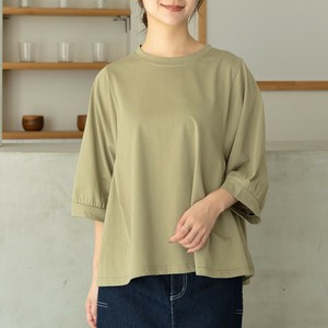 ★SALE商品★【新ブランド】脇タック入り5分袖半袖カットソーTシャツ（C18143）
