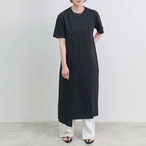 天竺　アシメ切替えロングTワンピース SS