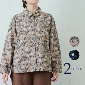 2025年秋冬新作！入荷！【小花刺繍シャツ】emago ナチュラル カジュアル 北欧 大人の