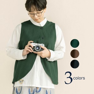2025年秋冬新作！入荷！【2WAY木の実刺繍ベスト】emago ナチュラル カジュアル 北欧 大人の