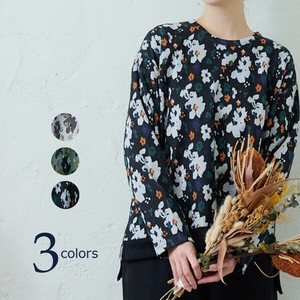 T 恤/上衣 emago 2025年 花朵 雅卡尔织布 休闲 进货 秋冬新品