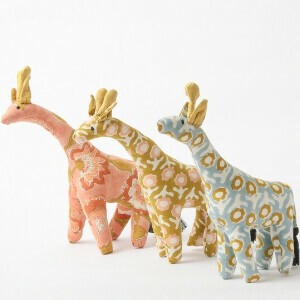 Animal Ornament Block Print Giraffe