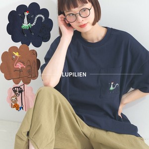 16OE天竺 アニマル アククティブ 刺繍  Tシャツ 半袖【2025年春夏新作】
