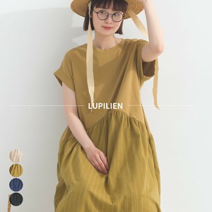 Casual Dress Stripe Docking dress Linen-blend [S/S NEW]