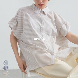 Button Shirt/Blouse Stripe Cotton Woven Fabric