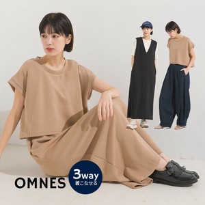 Jumper Dress Knit Pullover V-Neck French Sleeve Jumper Skirt S/S