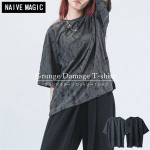【25SS新作】グランジダメージカットソー 半袖T-shirt