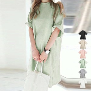 国内即納 チュニックTシャツ サイドスリット