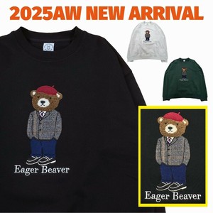 【予約販売】裏毛クマ刺繍スウェット(9月納品)【2025年秋冬新作商品】