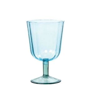 アボード MS樹脂 シンプルスカロップ ゴブレットグラス 500ml ブルーグリーン TSSGB170BLJD