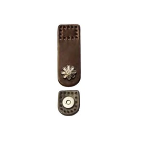 ソウヒロ joint クラフトパーツ 本革マグネットホック 大 AS マーガレット 850/黒 JTKA-211