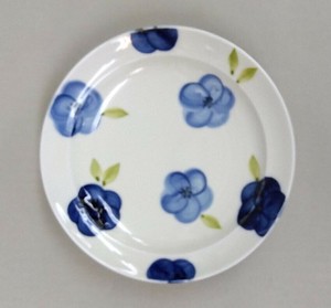 大餐盘/中餐盘 花 蓝色 L尺寸 日本制造